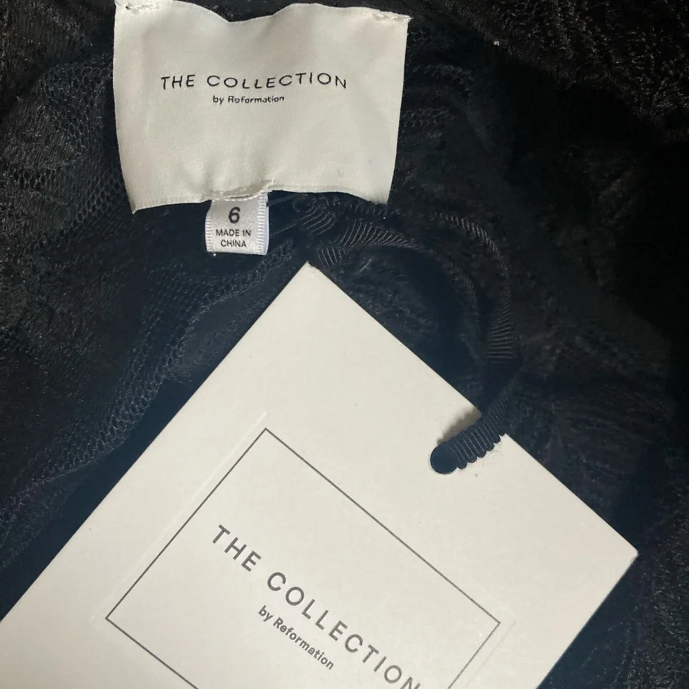 Reformation The Collection Carlisle Black Lace Blouse Romantic Feminine Top NWT - Picture 11 of 15